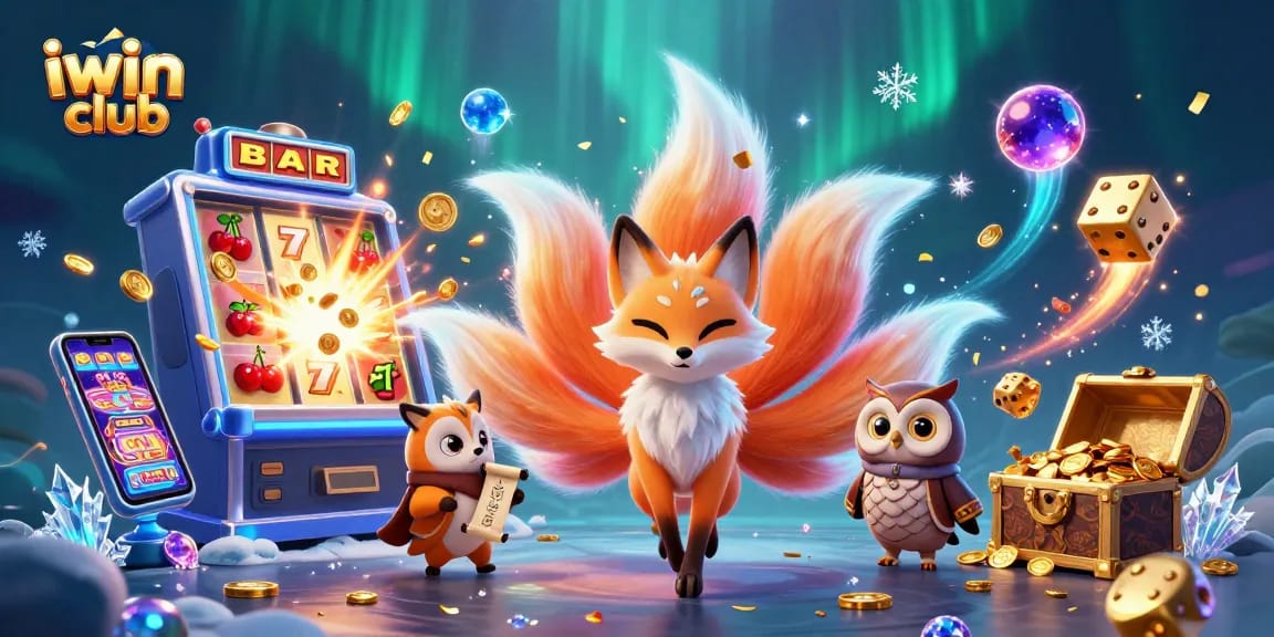 Play exciting games at iwin club featuring colorful characters and vibrant casino elements.
