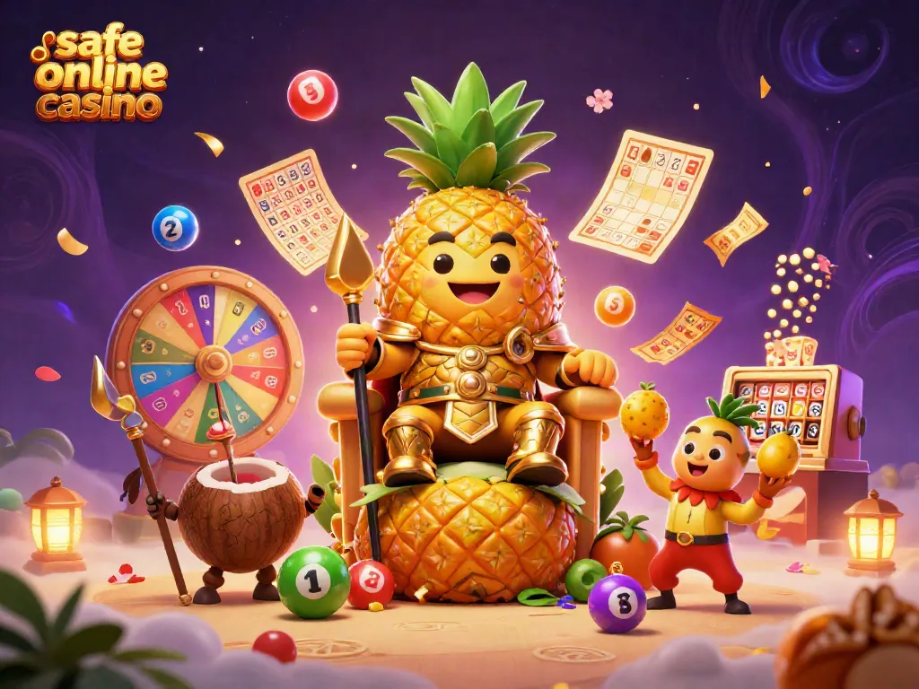 Experience the excitement of a safe online casino with vibrant characters and dynamic gaming elements.