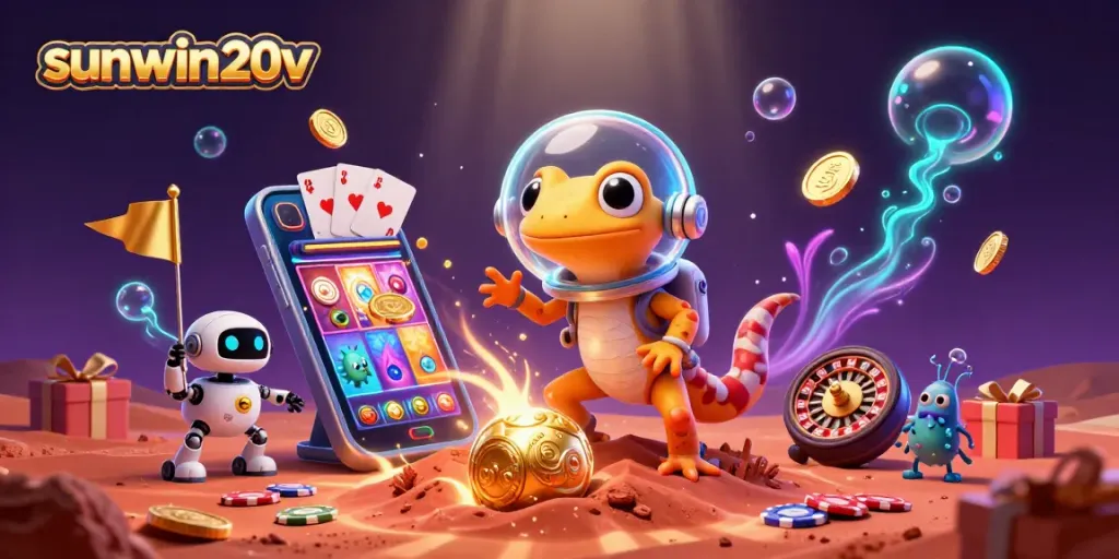 Engage in thrilling gameplay with sunwin20v at an imaginative Martian casino featuring vibrant elements!
