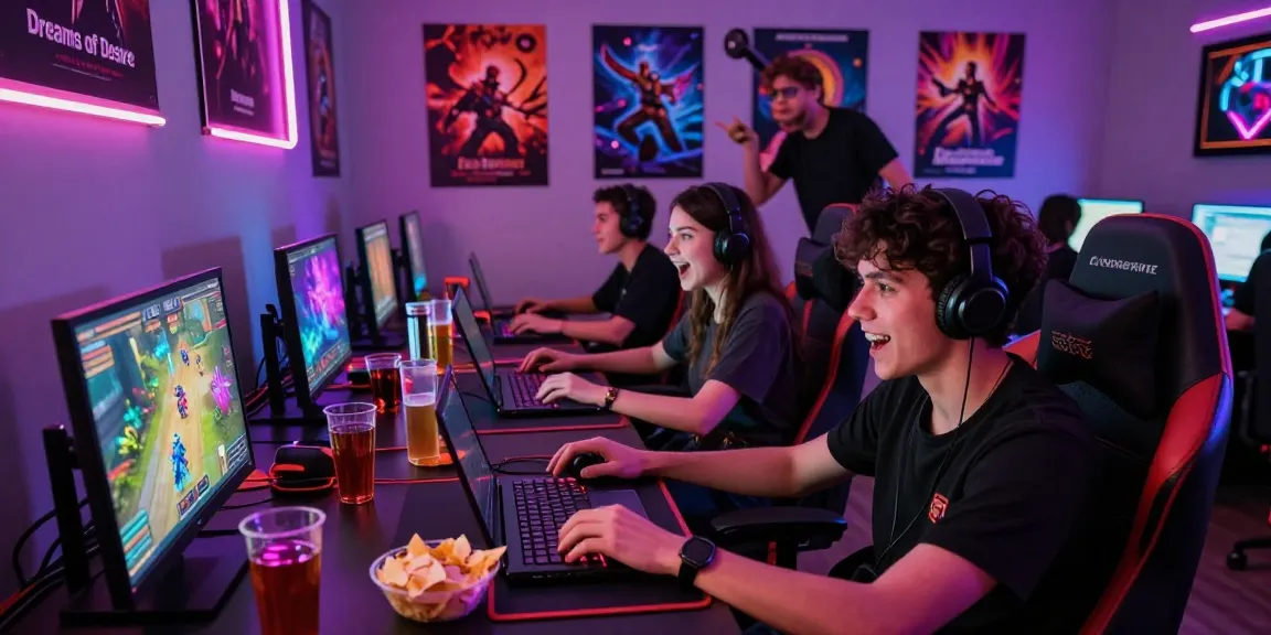 Download NSFW APK in an exciting gaming hub with players enjoying popular adult games.