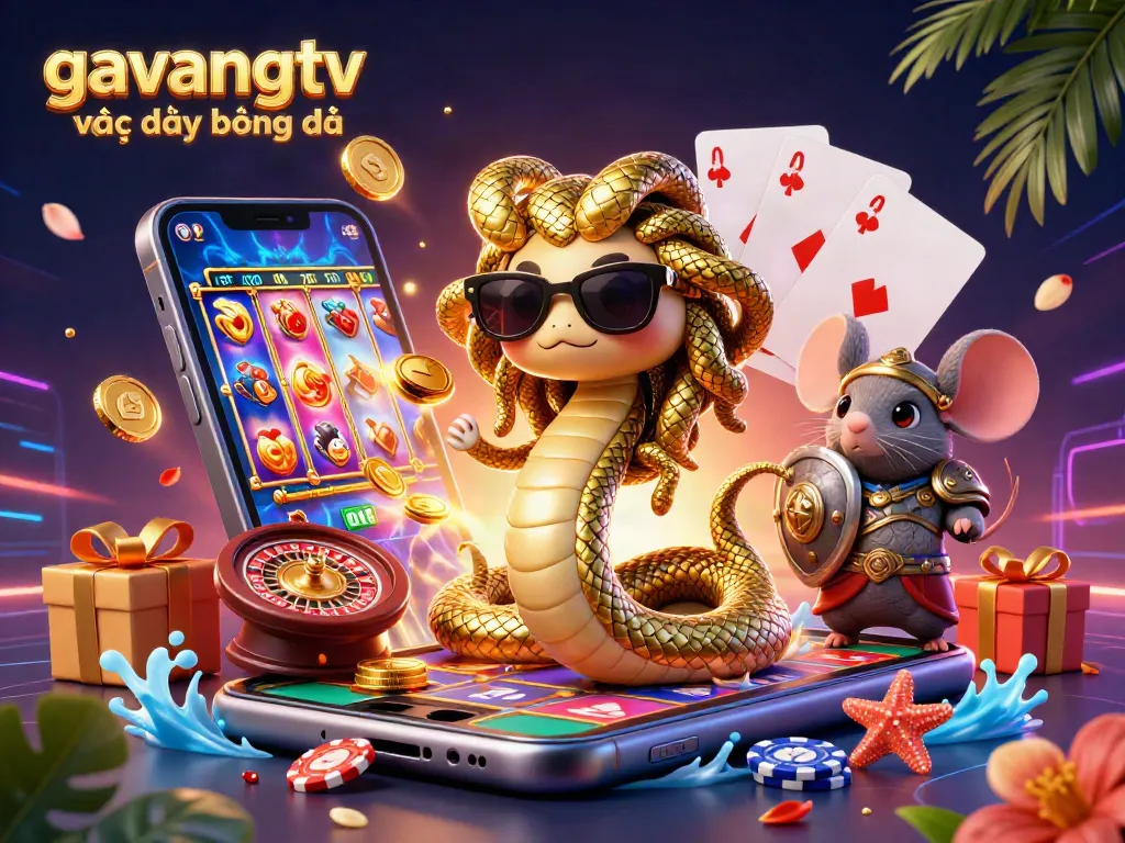 Experience exciting sports betting with gavangtv trực tiếp bóng đá in a vibrant 3D scene.