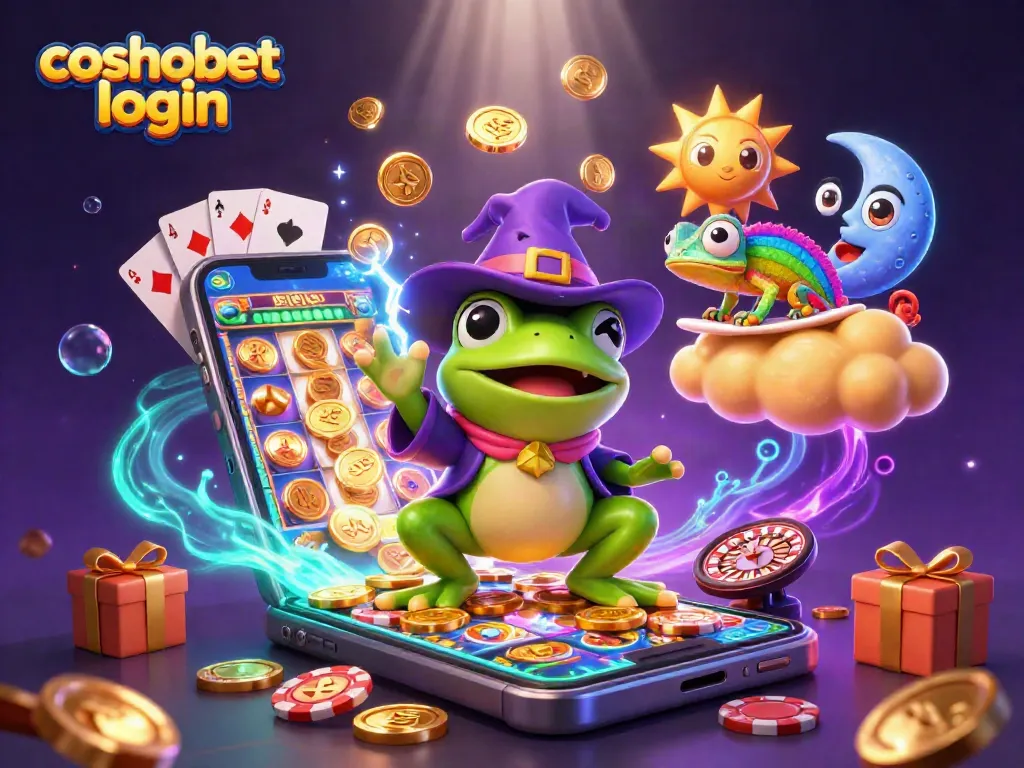 Experience fun with cosmobet login as a wizard frog creates a storm of gold coins and magic!