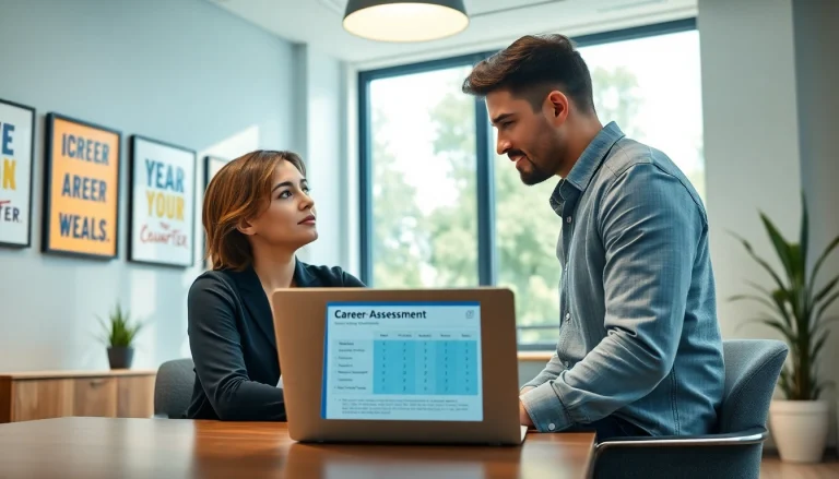 Learn how to find my perfect career through professional guidance in a supportive office.