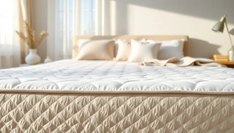 Enhance your sleep with this luxurious mattress protector queen, featuring a soft quilted design and cozy setup.