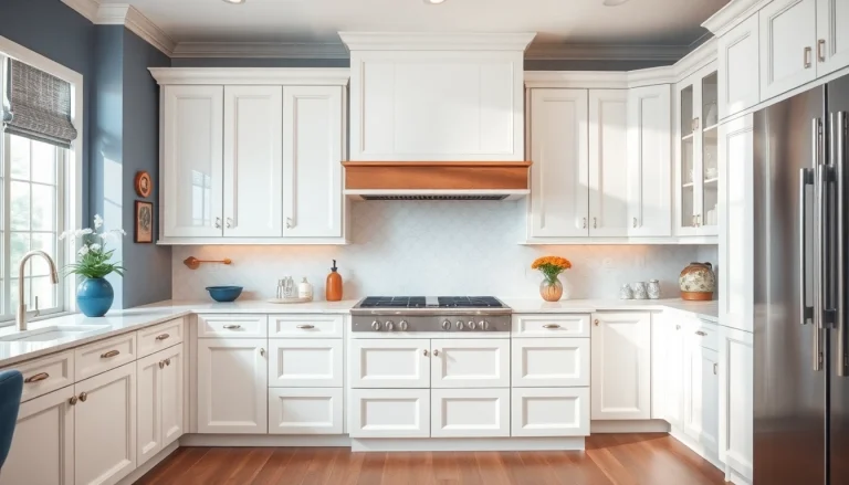Cabinet Refacing Largo FL transforms kitchen cabinets with a modern design in elegant settings.