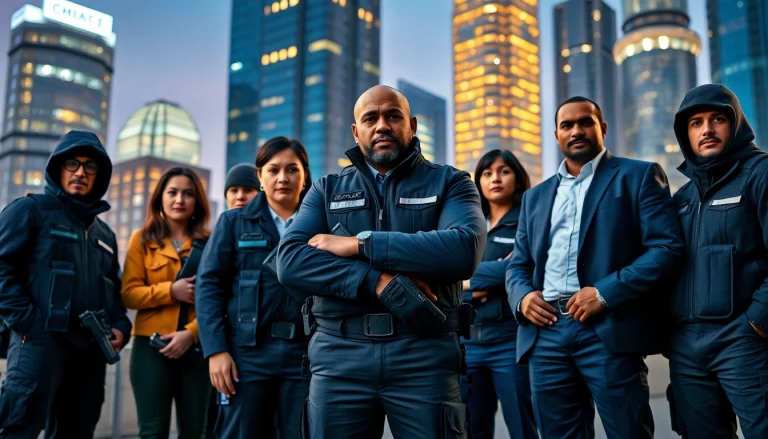 Experienced bodyguards for hire demonstrating readiness and professionalism in an urban setting.