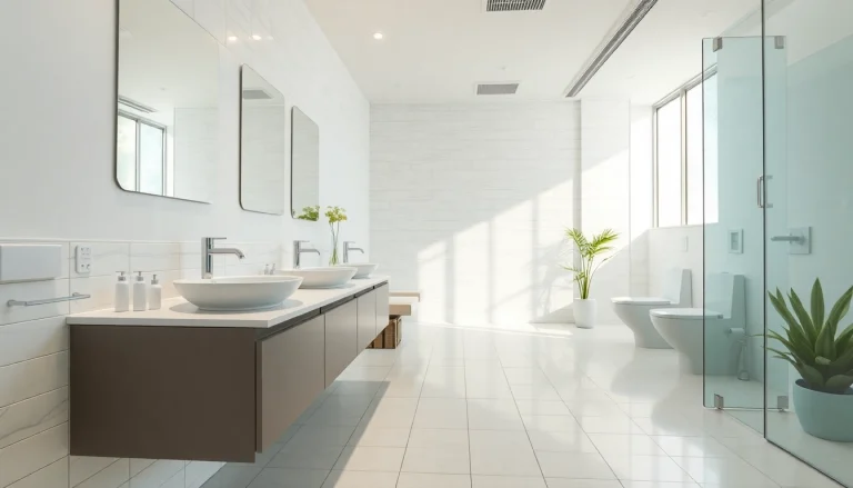 Enhance your commercial washroom refurbishment with premium fixtures and modern design.
