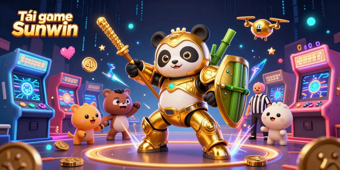 Engage with Tải game Sunwin in this vibrant 3D illustration showcasing immersive gaming elements.